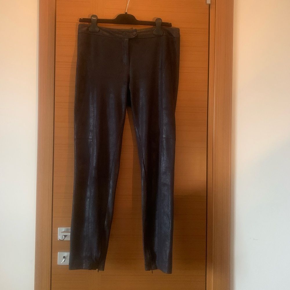 Faux leather pants